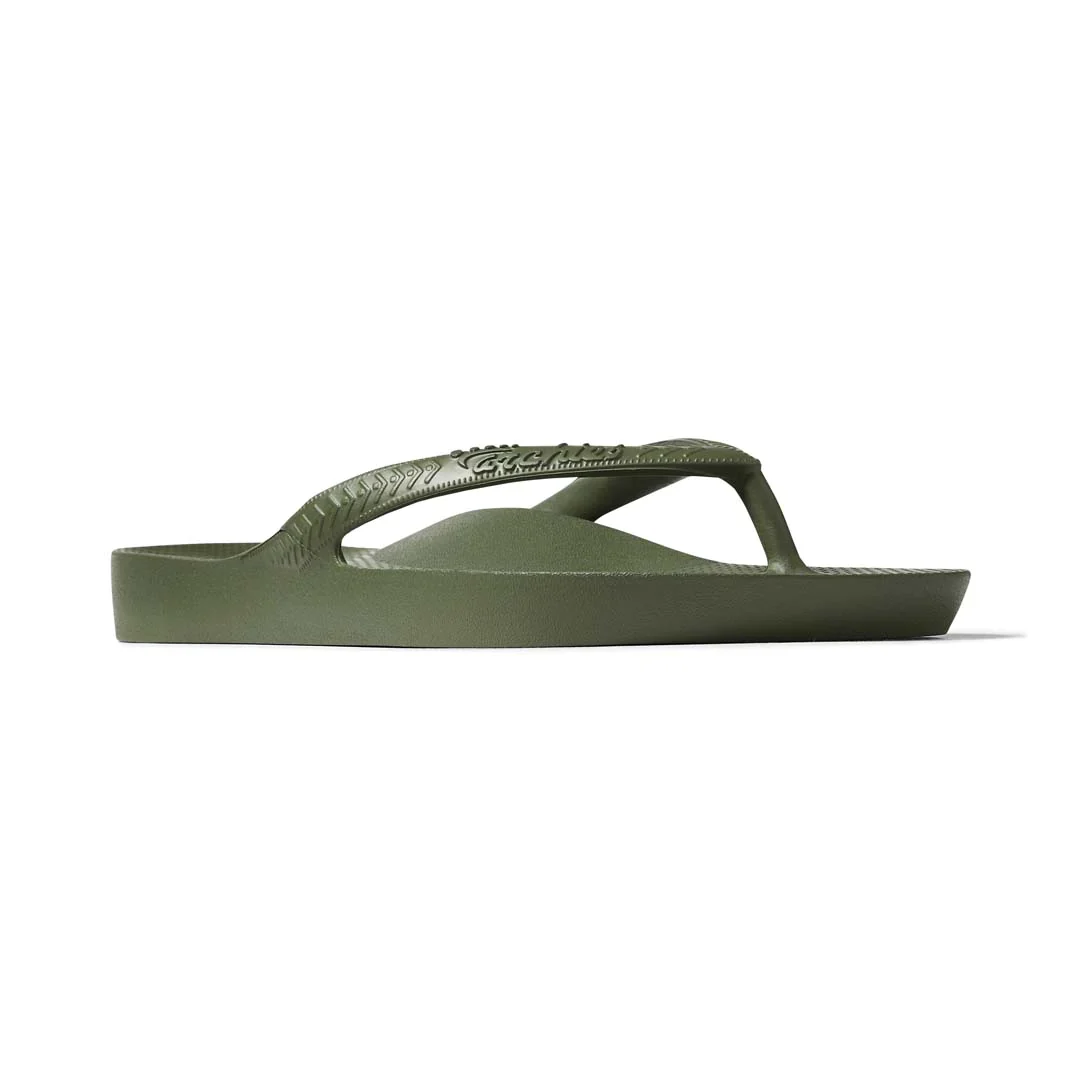 Arch Support Flip Flops - Classic - Olive - Image 28